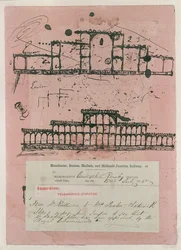 Grande Exposition, 1851 : premier croquis du bâtiment, 1850
